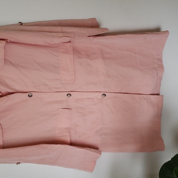 Lovers & friends peach button front summer dress, tencel, women's size small - Picture 3 of 10